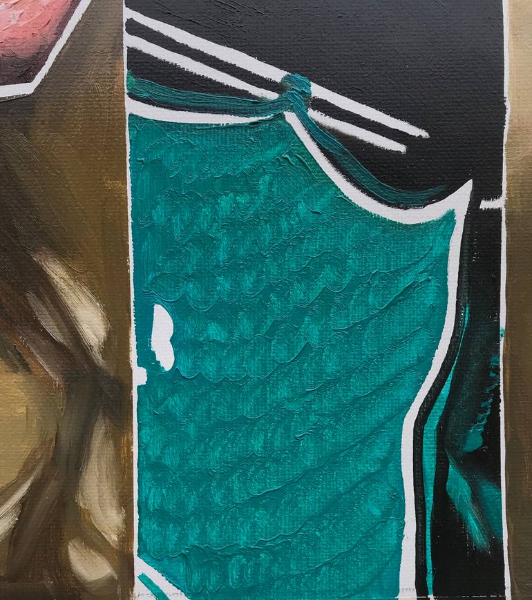 Original Conceptual People Painting by Janos Huszti