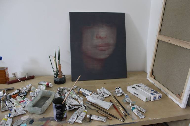 Original Figurative People Painting by Janos Huszti