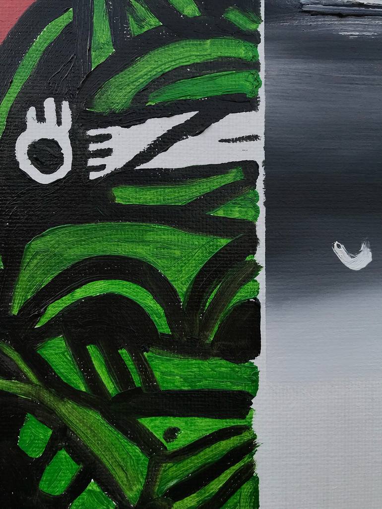 Original Conceptual People Painting by Janos Huszti