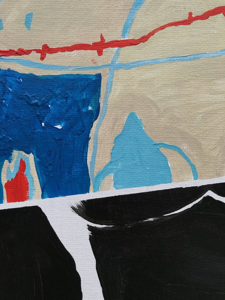 Original Conceptual People Painting by Janos Huszti