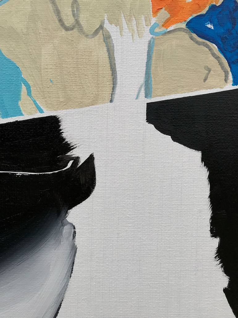 Original Conceptual People Painting by Janos Huszti