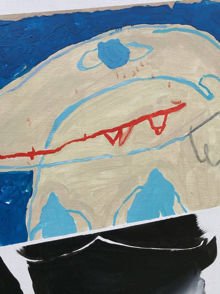 Original Conceptual People Painting by Janos Huszti