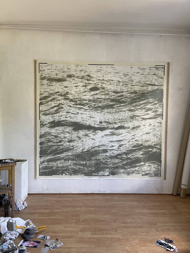 Original Conceptual Seascape Painting by János Huszti