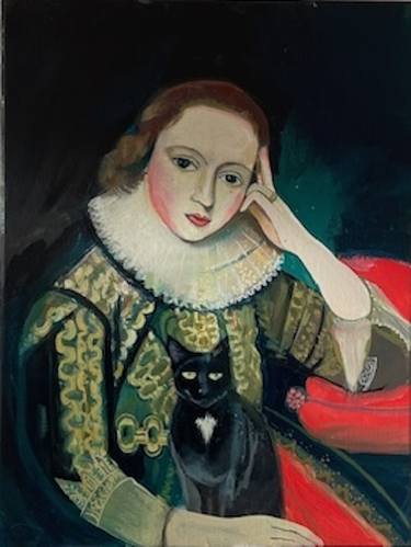Mary Queen of Scots with black cat thumb