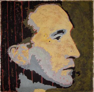 A taste for disguising and disgust for the smell of turpentine, a fresco portrait of «Marcel Duchamp with piercing ».  thumb