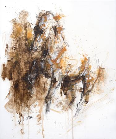 Saatchi Art Artist Benedicte Gele; Paintings, “Equine Nude 136t” #art
