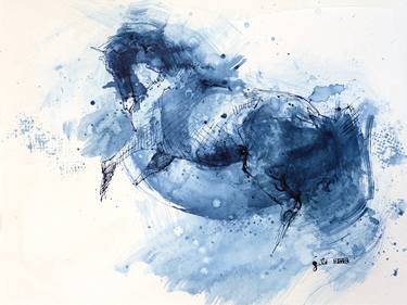 Print of Horse Paintings by Benedicte Gele