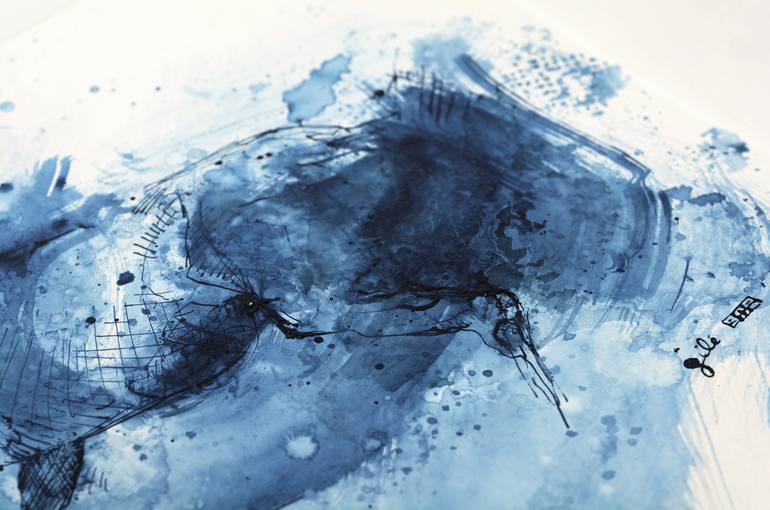 Original Abstract Expressionism Horse Painting by Benedicte Gele