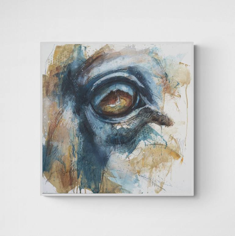 Original Abstract Expressionism Animal Painting by Benedicte Gele