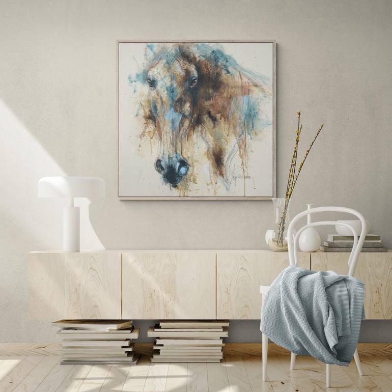 Original Contemporary Horse Painting by Benedicte Gele