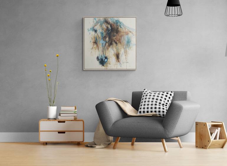 Original Contemporary Horse Painting by Benedicte Gele