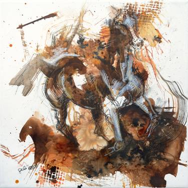 Print of Abstract Expressionism Horse Paintings by Benedicte Gele