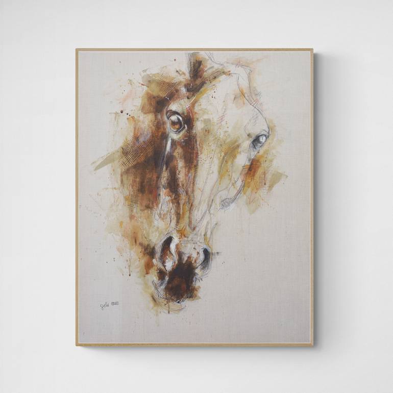Original Contemporary Horse Painting by Benedicte Gele
