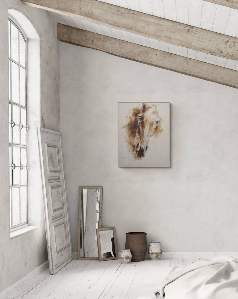 Original Contemporary Horse Painting by Benedicte Gele