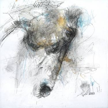 Original Expressionism Horse Drawings by Benedicte Gele