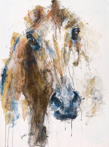Print of Abstract Expressionism Horse Paintings by Benedicte Gele