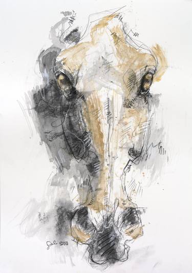 Print of Expressionism Horse Drawings by Benedicte Gele