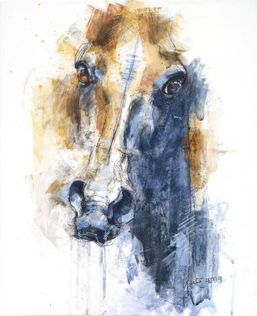 Original Contemporary Horse Painting by Benedicte Gele