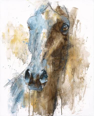 Print of Abstract Expressionism Horse Paintings by Benedicte Gele