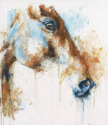 Print of Abstract Expressionism Horse Paintings by Benedicte Gele