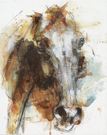 Original Expressionism Horse Paintings by Benedicte Gele