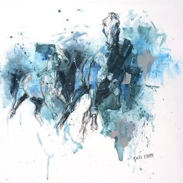 Original Modern Horse Paintings by Benedicte Gele