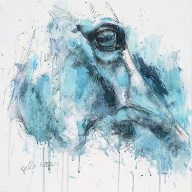 Original Modern Horse Paintings by Benedicte Gele