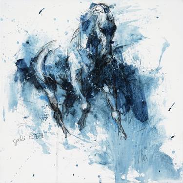 Original Modern Horse Paintings by Benedicte Gele