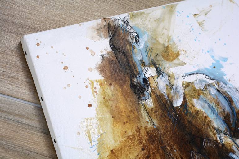 Original Expressionism Horse Painting by Benedicte Gele