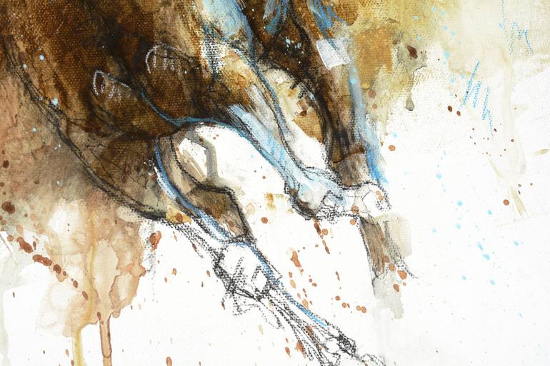 Original Expressionism Horse Painting by Benedicte Gele
