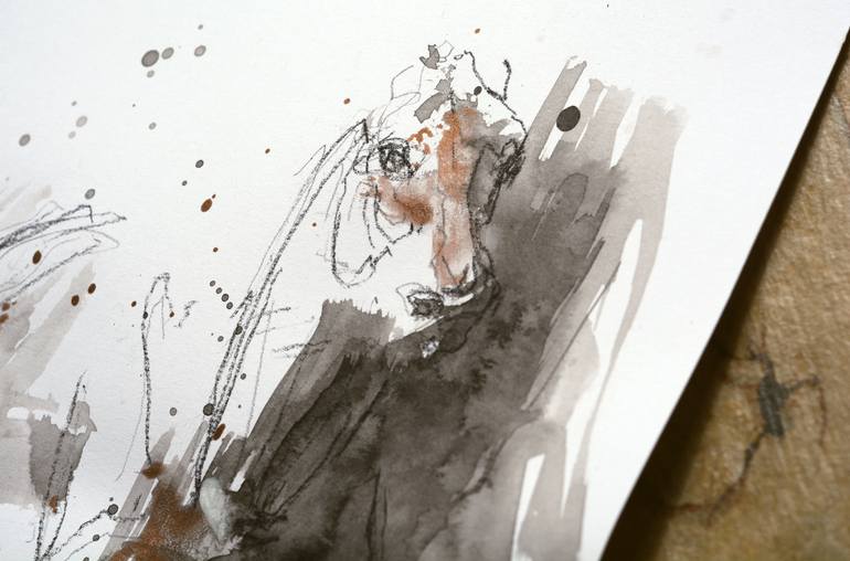Original Contemporary Horse Painting by Benedicte Gele