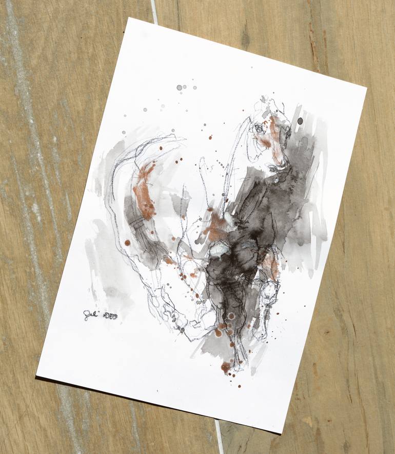 Original Contemporary Horse Painting by Benedicte Gele