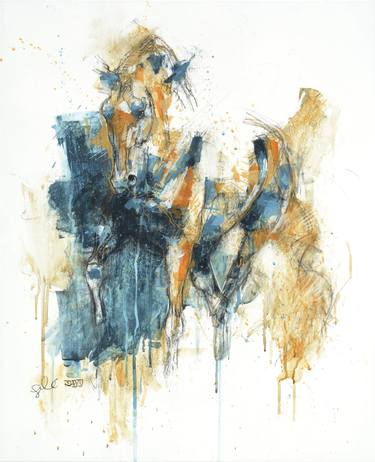 Original Abstract Expressionism Horse Paintings by Benedicte Gele