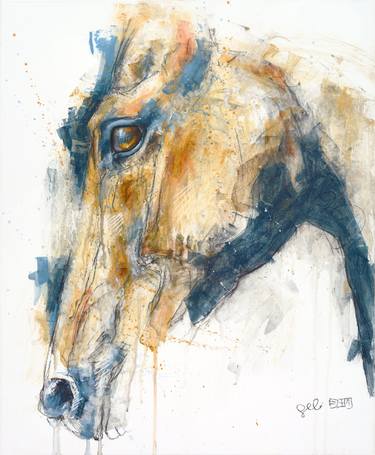Original Abstract Expressionism Horse Paintings by Benedicte Gele