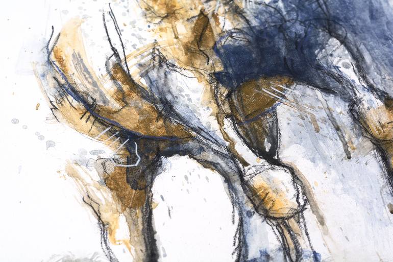 Original Abstract Expressionism Horse Painting by Benedicte Gele