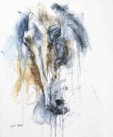 Original Abstract Expressionism Horse Paintings by Benedicte Gele