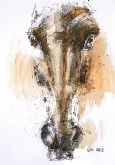 Original Expressionism Horse Paintings by Benedicte Gele