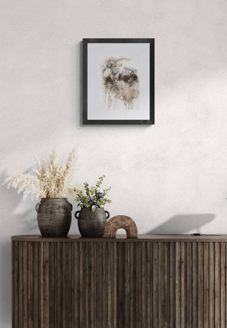 Original Figurative Horse Painting by Benedicte Gele
