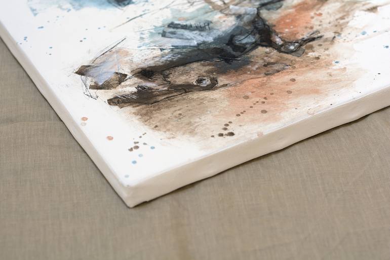 Original Expressionism Horse Painting by Benedicte Gele