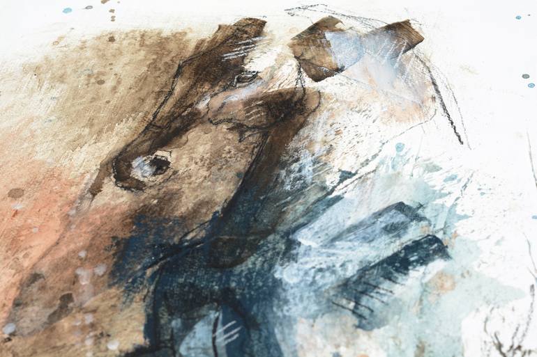 Original Expressionism Horse Painting by Benedicte Gele