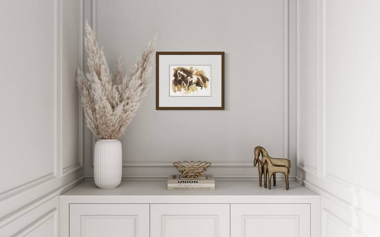 Original Expressionism Horse Painting by Benedicte Gele