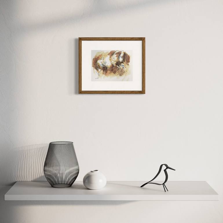 Original Contemporary Horse Painting by Benedicte Gele