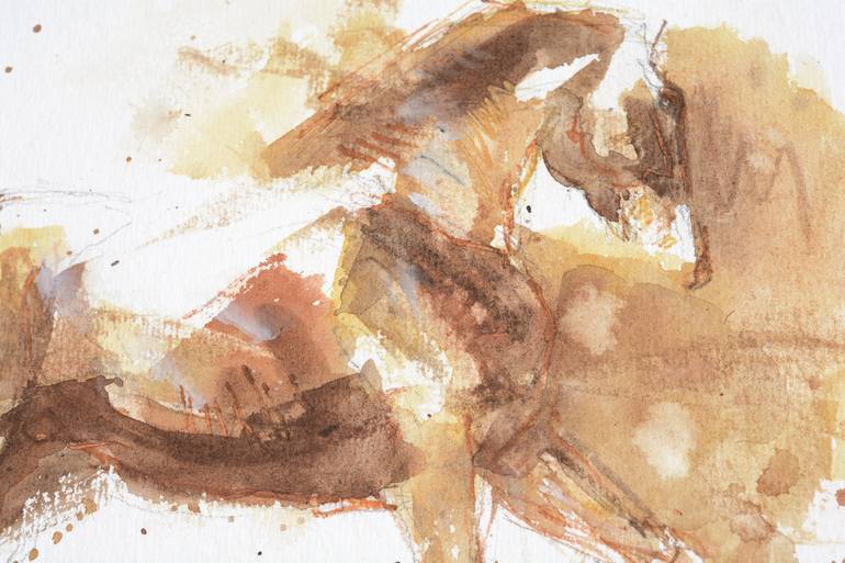 Original Contemporary Horse Painting by Benedicte Gele