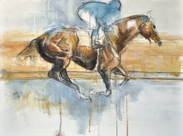 Print of Expressionism Horse Paintings by Benedicte Gele