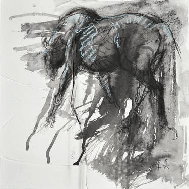 Print of Expressionism Horse Paintings by Benedicte Gele