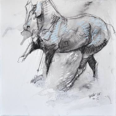 Print of Expressionism Horse Paintings by Benedicte Gele