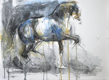 Print of Expressionism Horse Paintings by Benedicte Gele