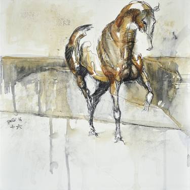 Print of Expressionism Horse Paintings by Benedicte Gele