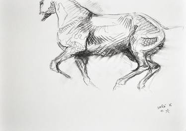Original Figurative Animal Drawings by Benedicte Gele