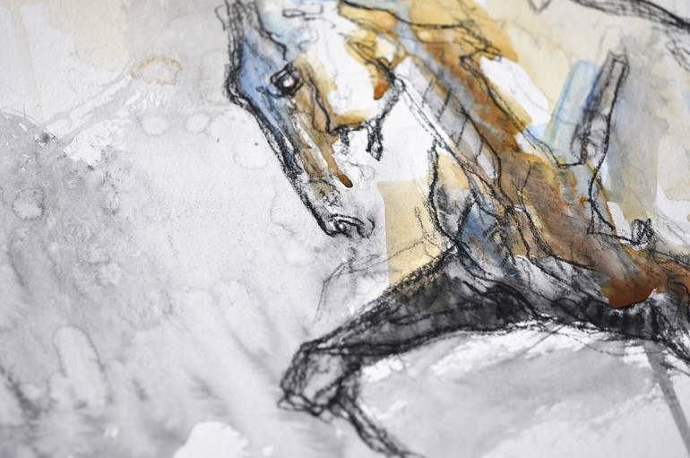 Original Expressionism Horse Painting by Benedicte Gele